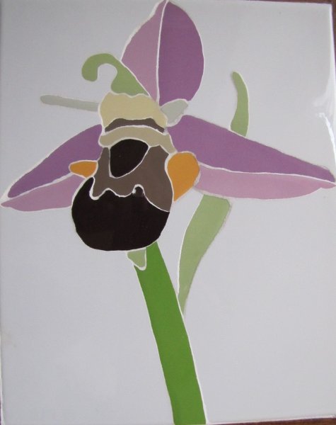Dessous de plat orchidee abeille