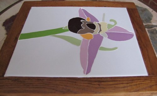 Dessous de plat orchidee abeille